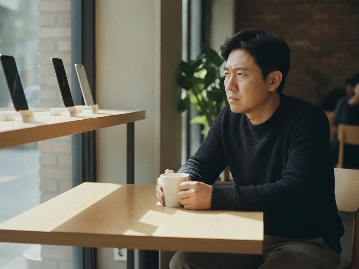 아이폰 200만원 시대 구매를 고민하는 30대 남성