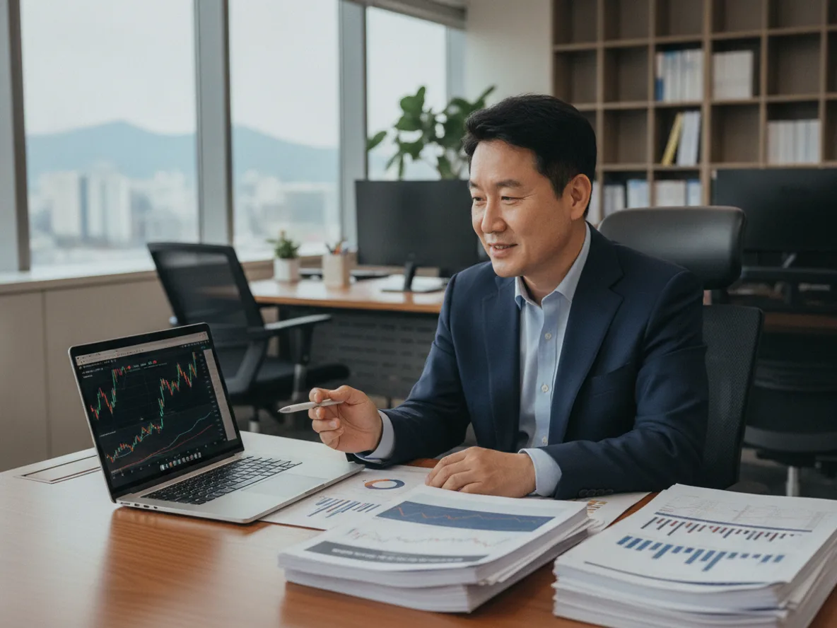 AMD HBM4 삼성 SK하이닉스 수혜 주식 분석하는 투자자