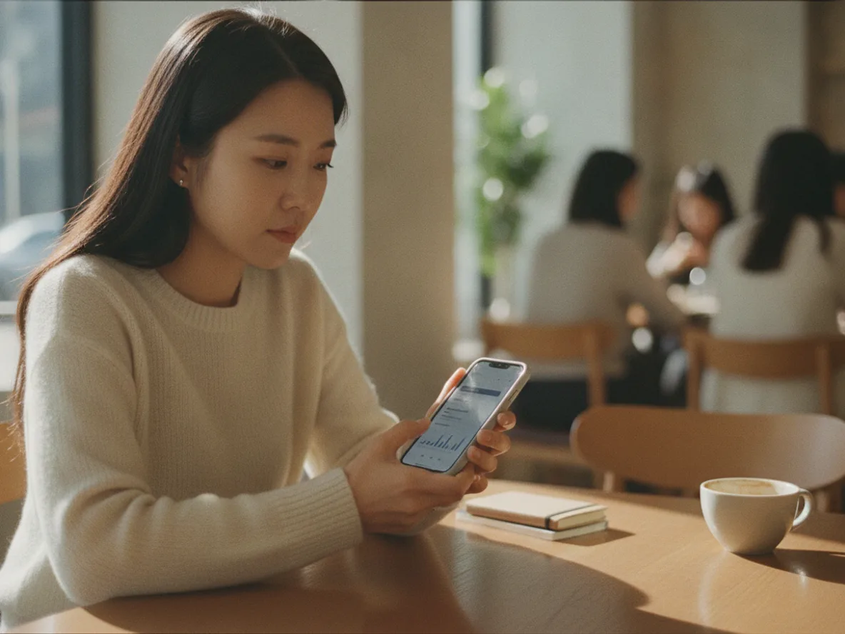 케이뱅크 앱으로 업비트 연동 은행 계좌를 확인하는 모습