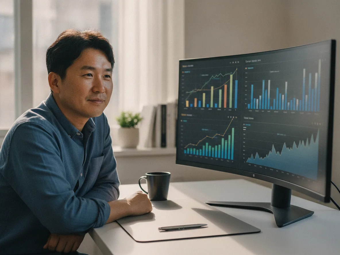 4대 금융지주 상반기 순이익 실적 분석 중인 직장인