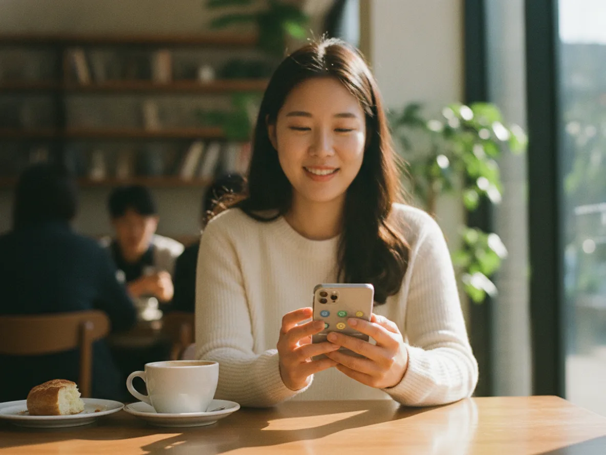 USDT USDC DAI 스테이블코인 종류 비교하는 20대 여성