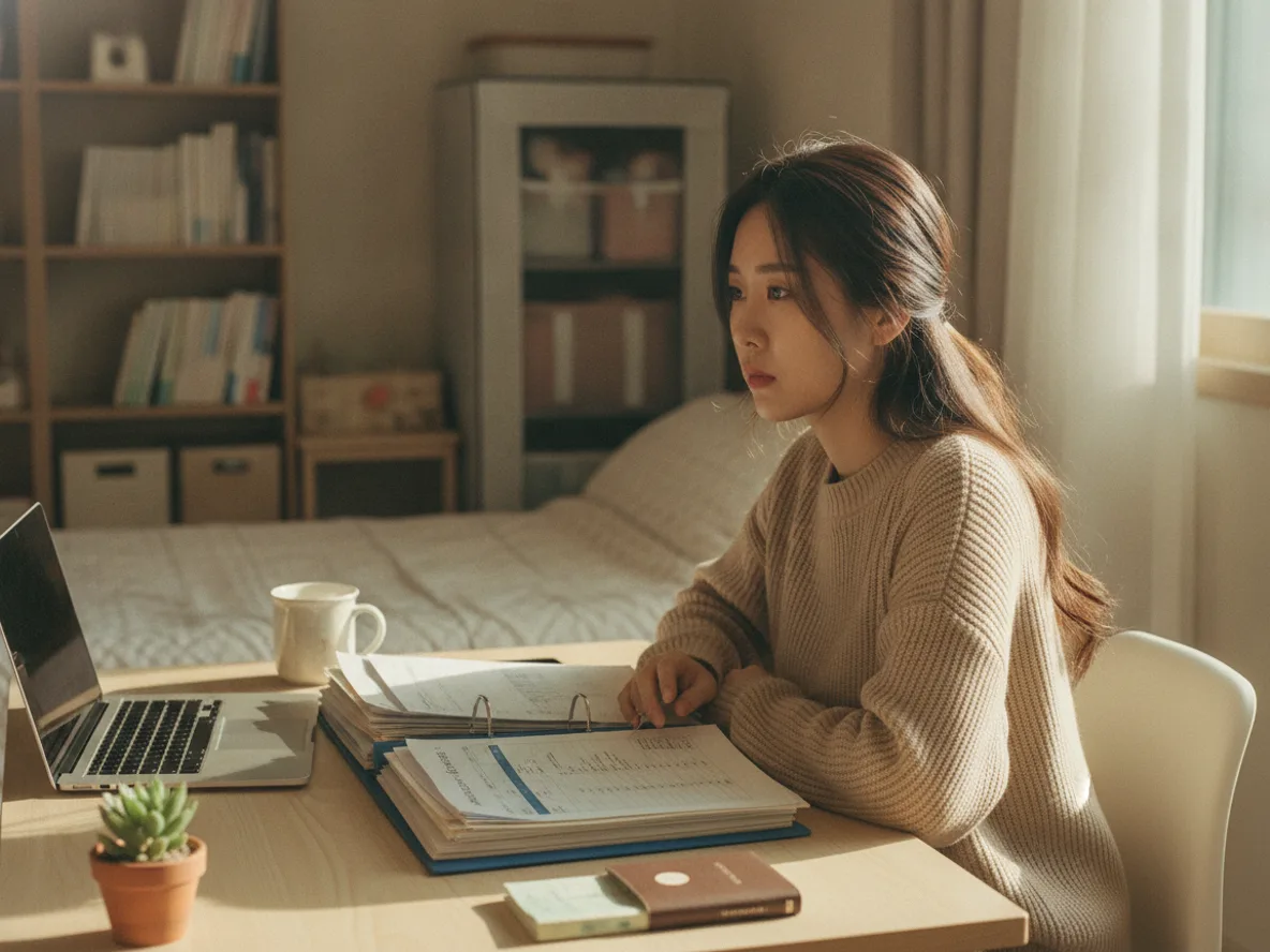 2030 내 집 마련 현실을 검토하는 20대 여성