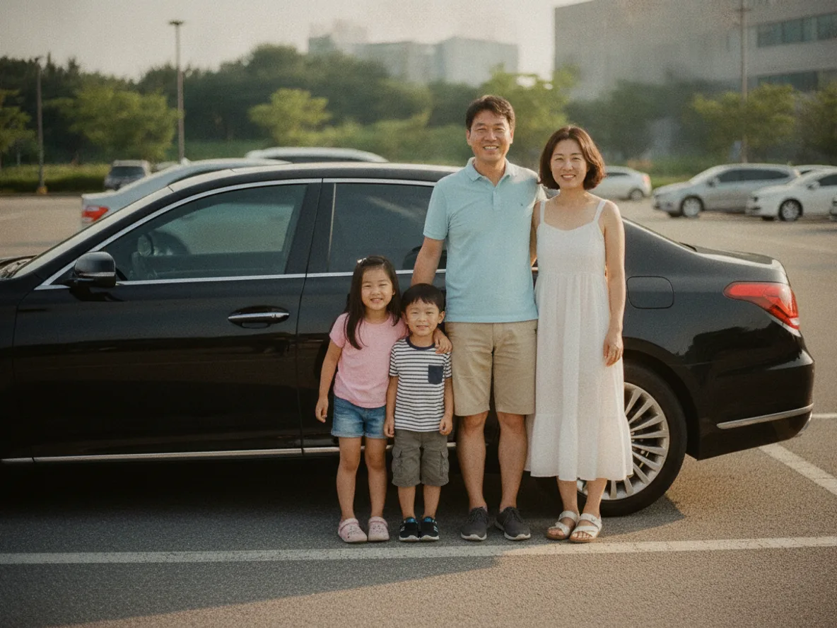 그랜저 가족 세단 뒷좌석 공간 활용 비교