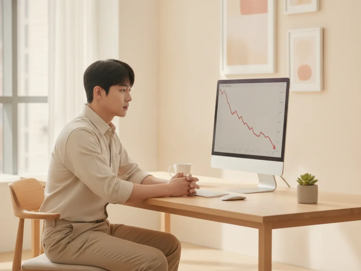 SK하이닉스 레버리지 ETF 급락 소식을 확인하는 투자자