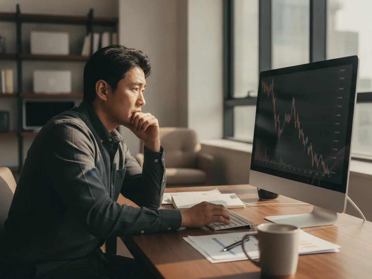 스페이스X 시총 1500조 증발 소식을 확인하는 투자자