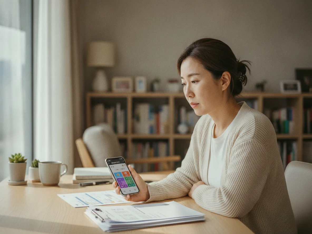 나주 시민 20만원 지원금 신청 대상 서류를 확인하는 시민