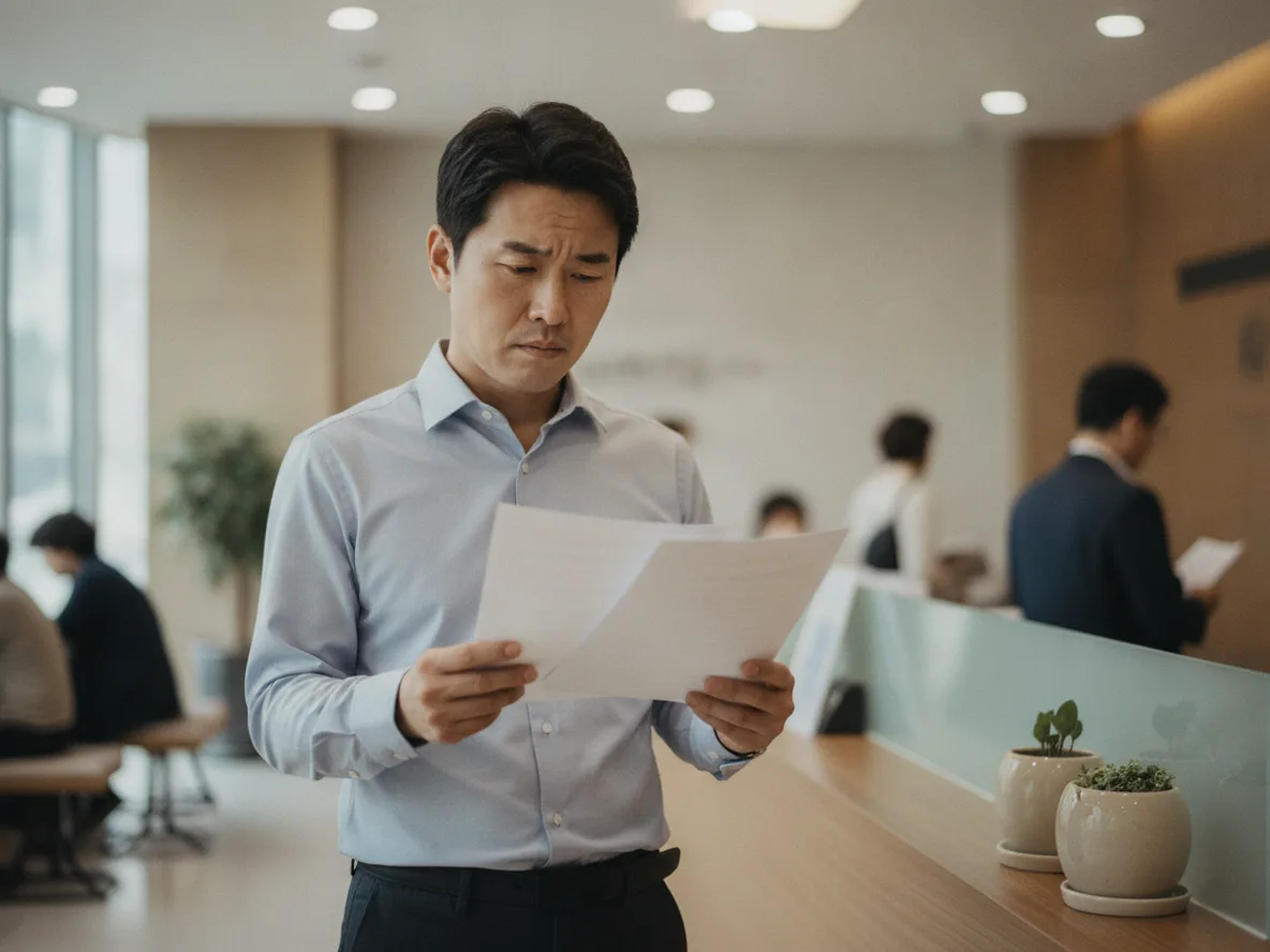 주택담보대출 한도 축소로 은행 창구에서 상담 중인 실수요자
