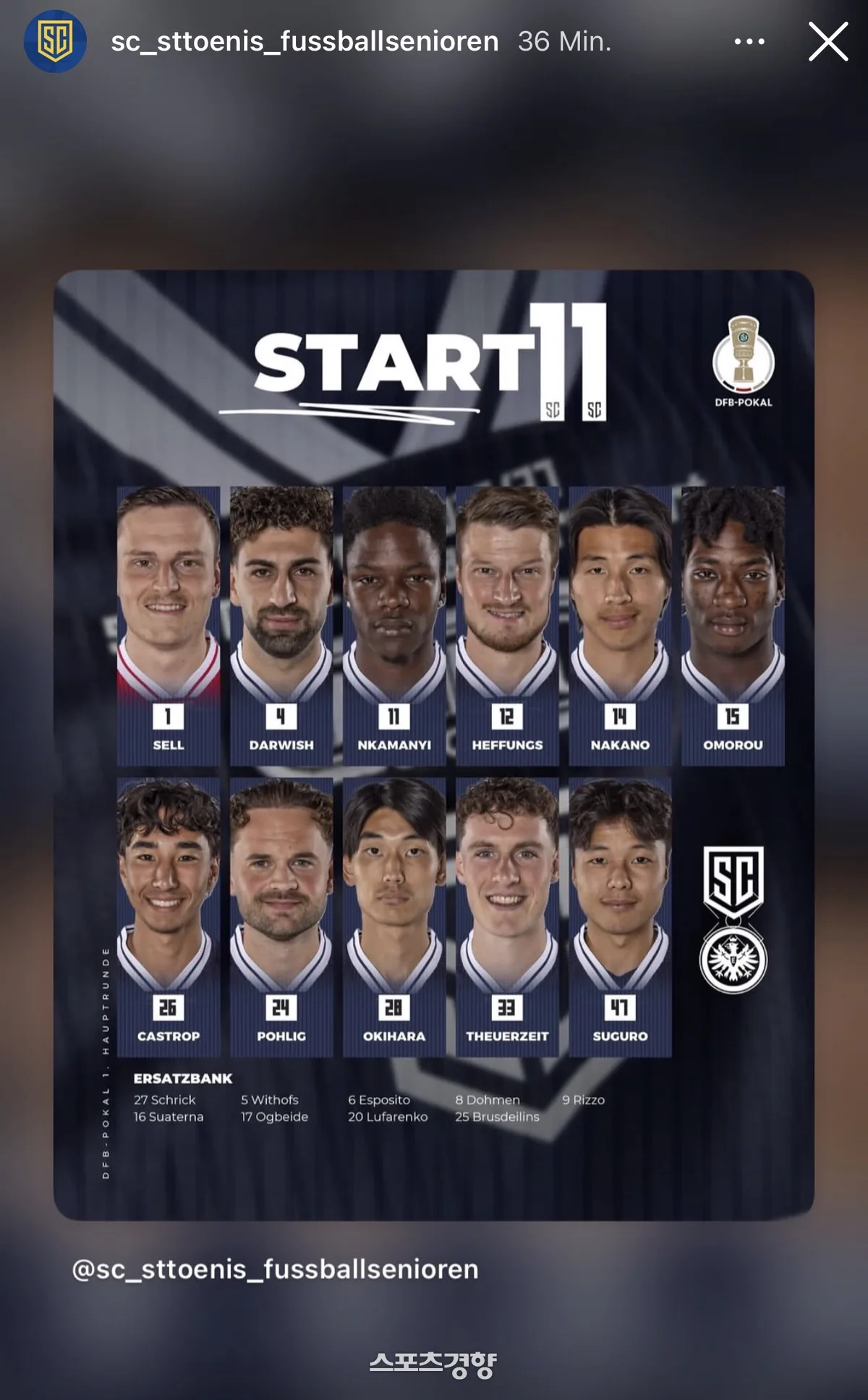 언젠가 카스트로프 형제가 같이?…레니의 혹독했던 DFB 포칼 데뷔전