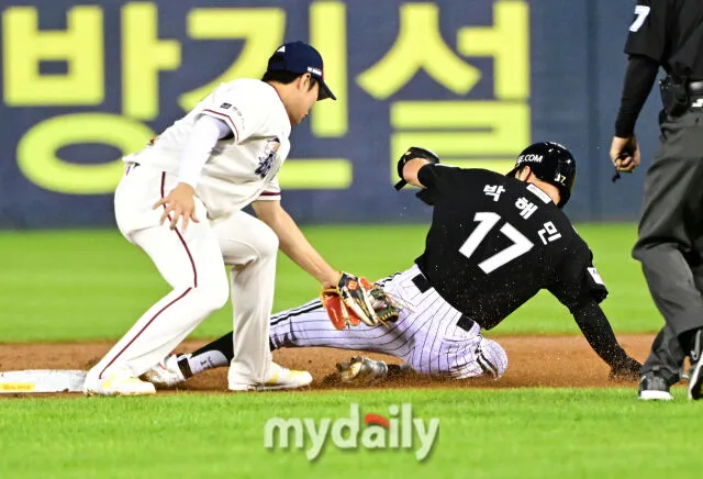 [MD포토] 박해민 '도루 실패'
