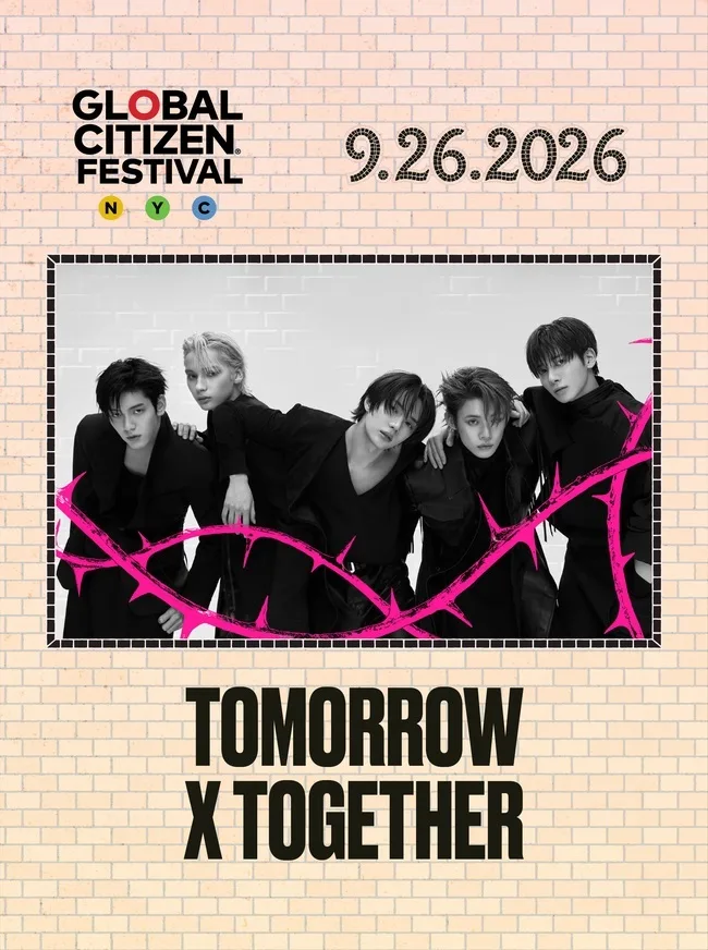 TXT, K팝 대표로 ‘2026 글로벌 시티즌 페스티벌’ 출격‥존 레전드→휴...