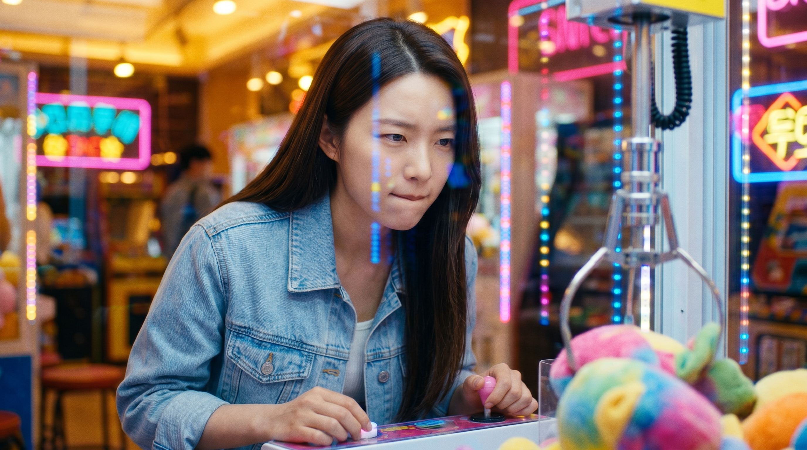 Neon Arcade Game Moment
