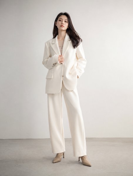 아이보리 더블 블레이저 셋업